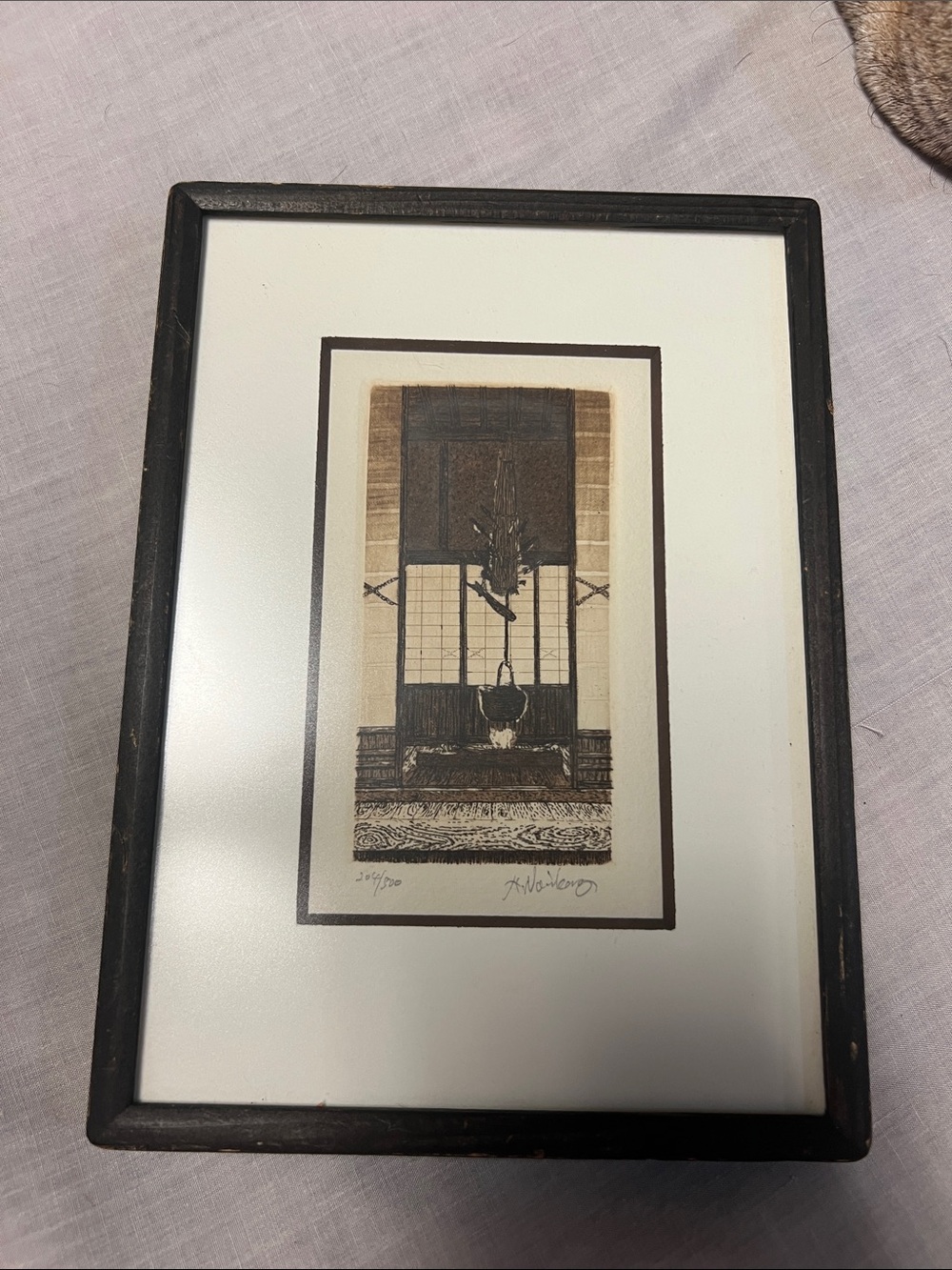 Norikane, Hiroto Artist Framed Vintage-Style Etching Technique 204/500